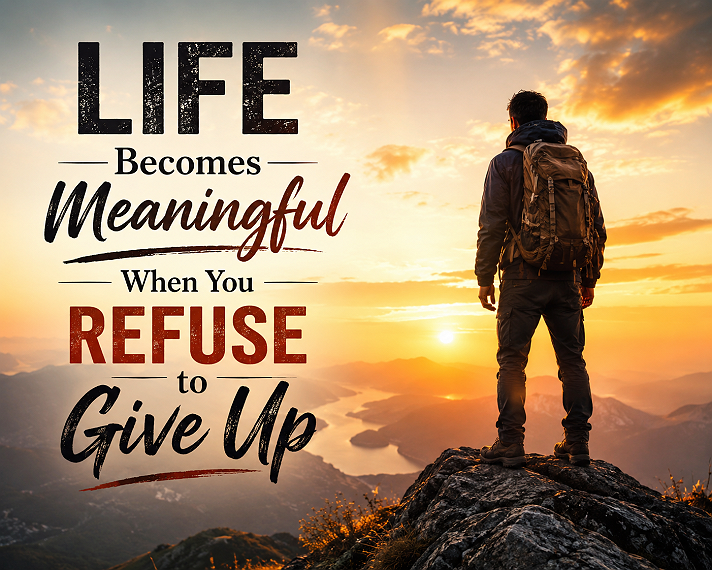 Life Becomes Meaningful When You Refuse to Give Up
