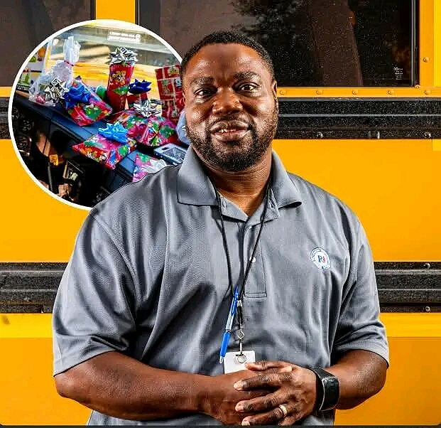 He drives a school bus in Dallas, Texas. But the kids on his route call him something else — Dad....